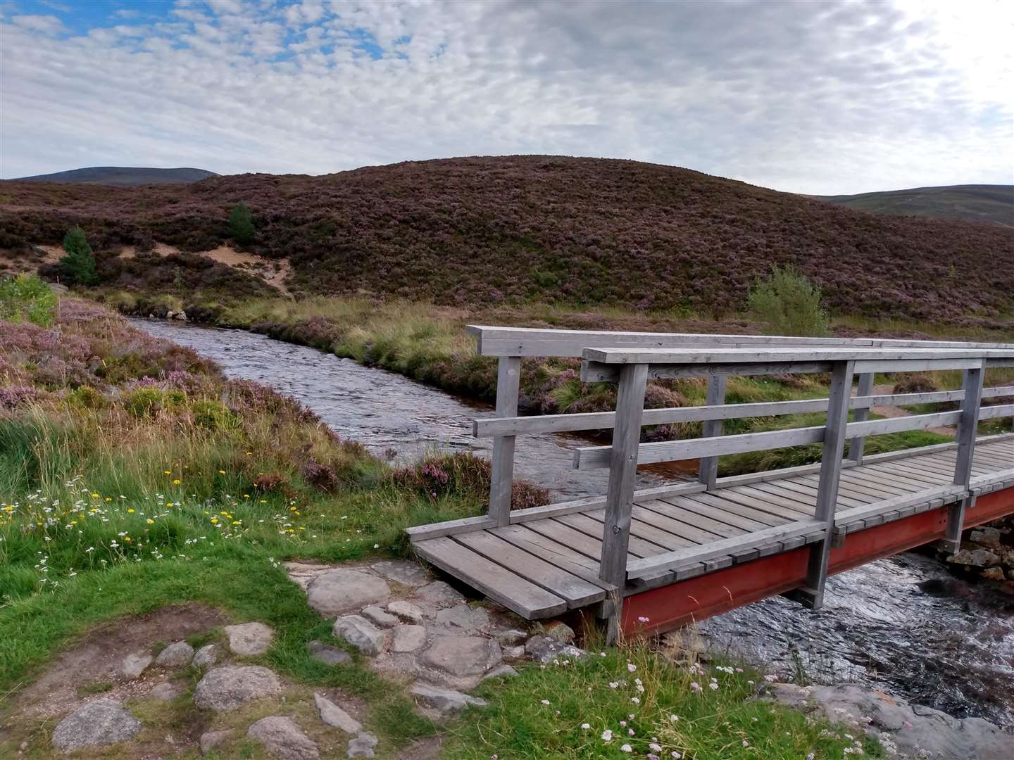 The bridge at Bynack Stables.