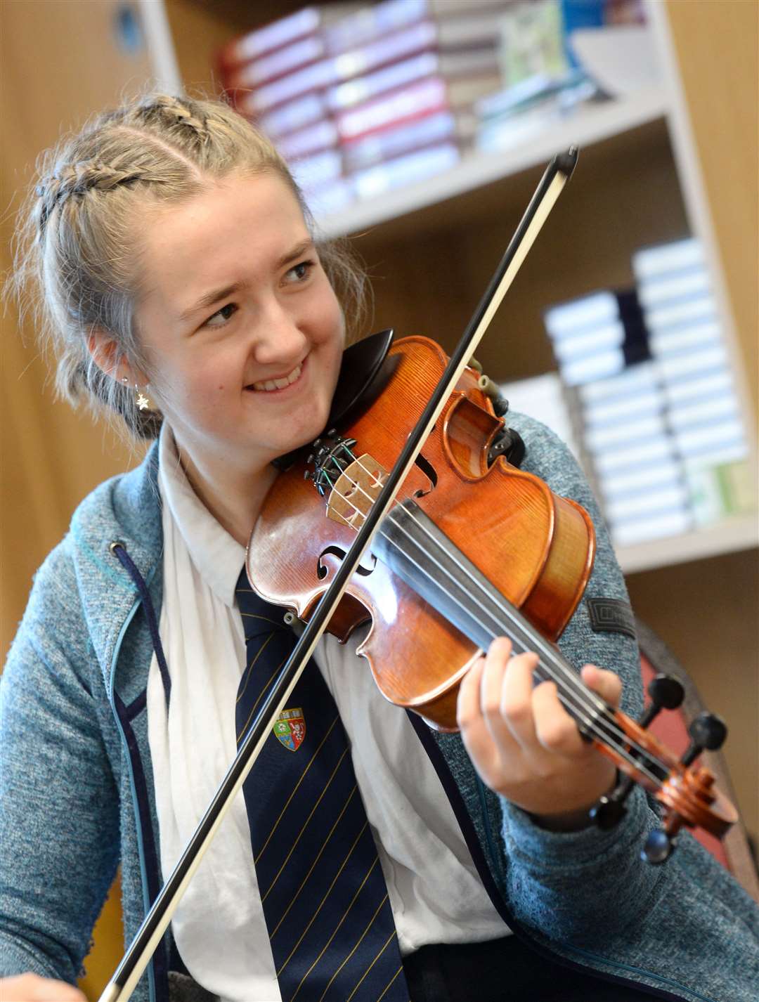 Entertaining on the fiddle is Freya Taylor. Picture: Gary Anthony.