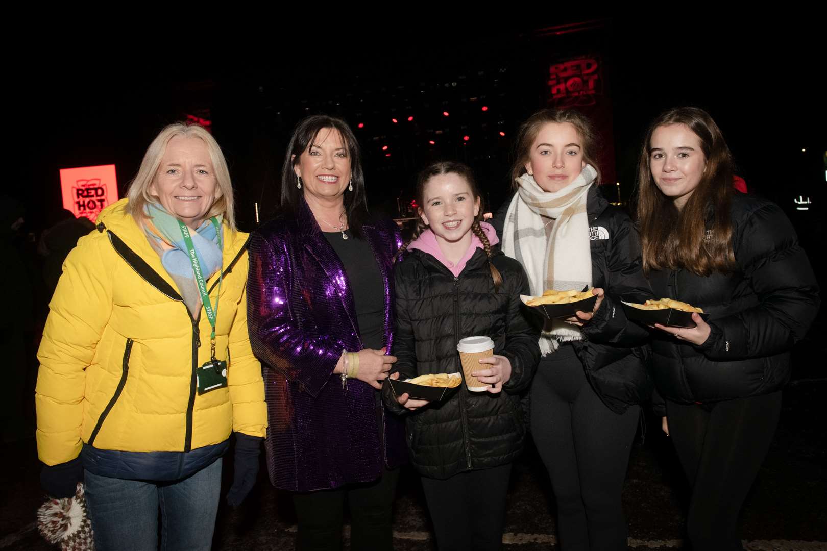 Donna Manson, Morven, Sophie and Anna Reid with Carla Quigley. Picture: Callum Mackay..