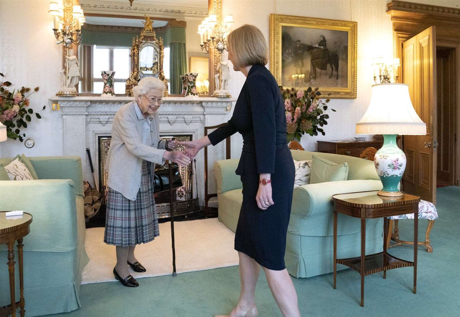 HM the Queen at the meeting to appoint Liz Truss as Prime Minister.