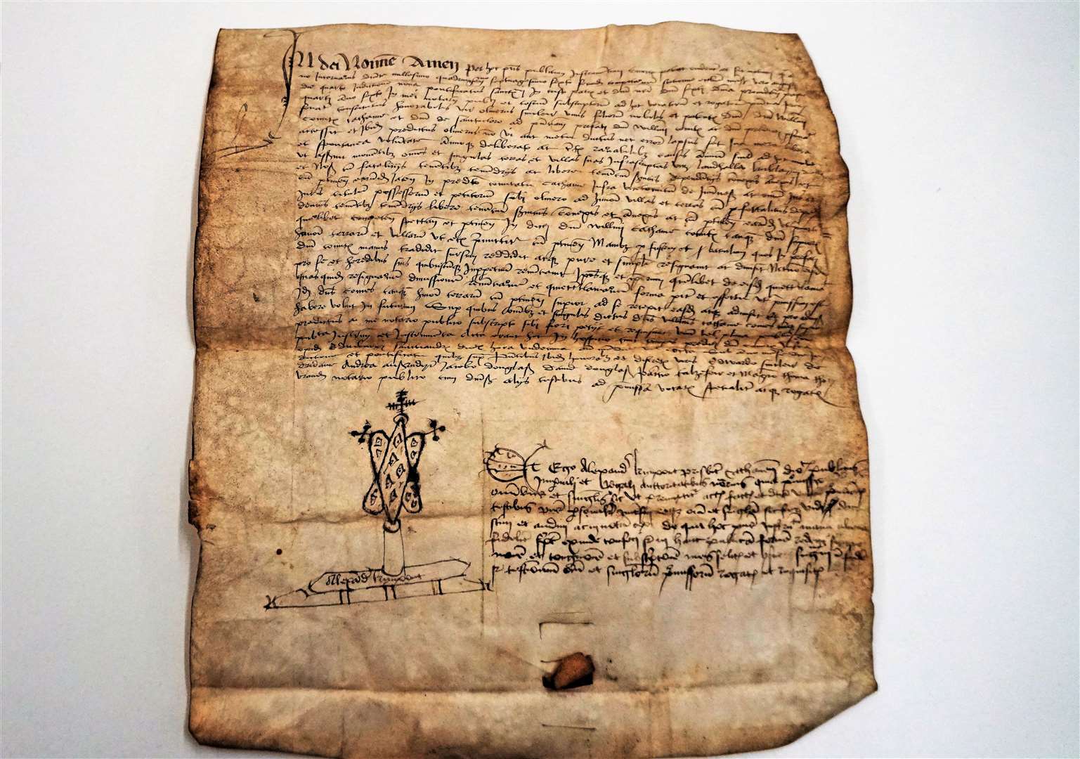 The 1476 document is considered to be of national importance but had been mislaid for many years. Picture: DGS