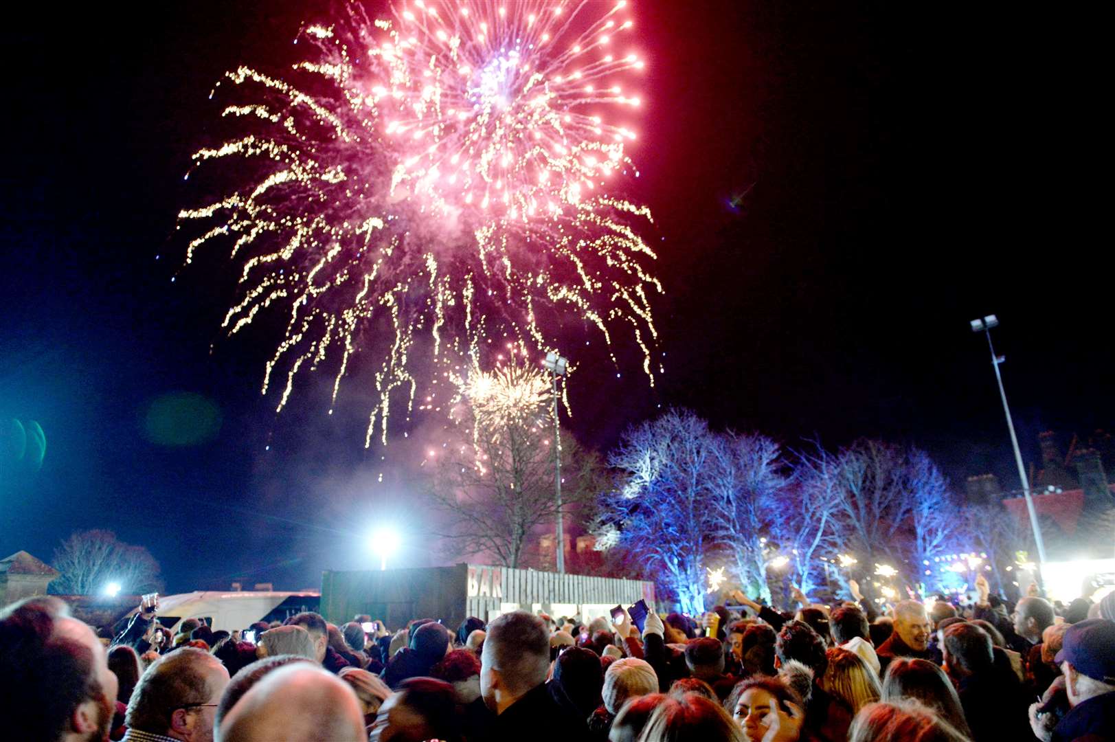 New Year Red Hot Highland Fling 2019-2020..Fireworks..Picture: James MacKenzie.