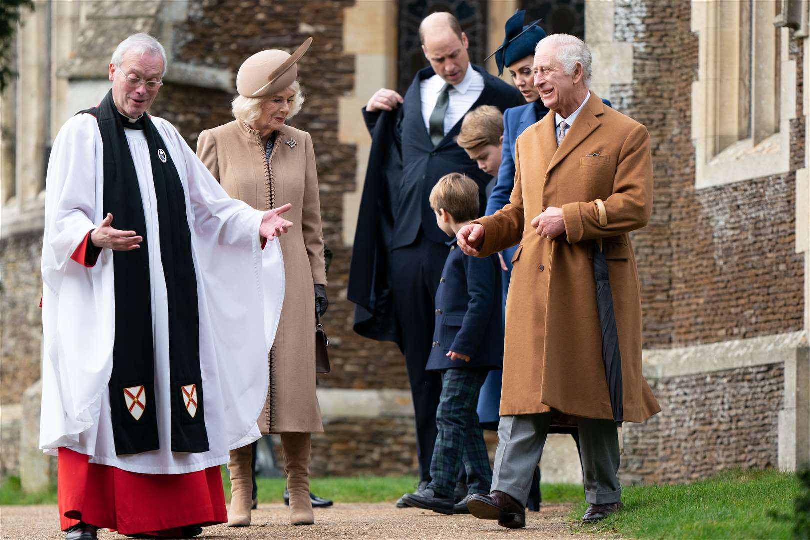 The King, Queen and the royal family at church on Christmas Day (Joe Giddens/PA)
