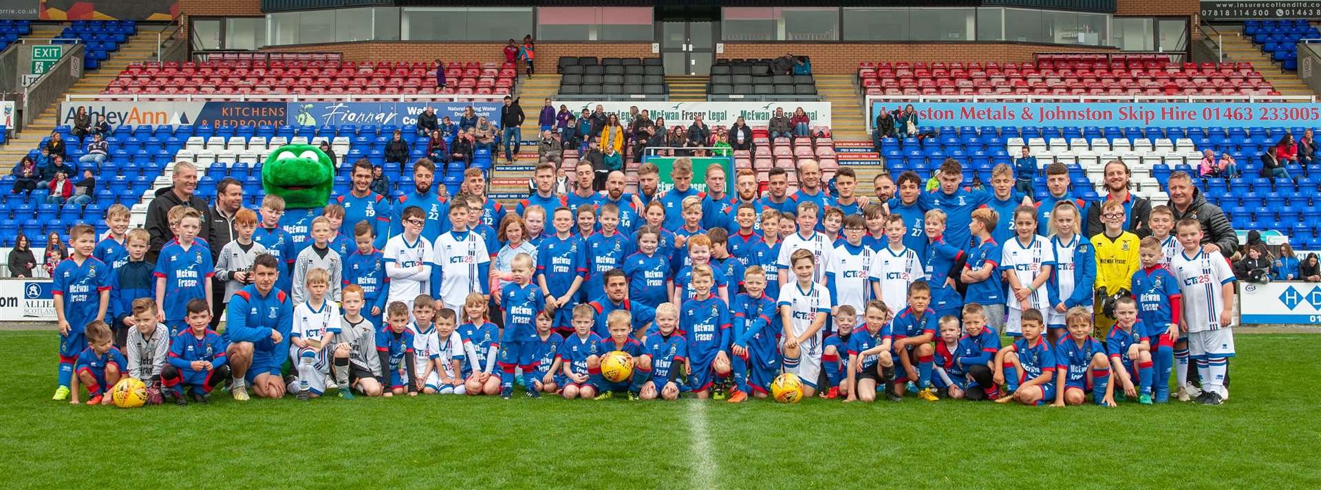 Caley Thistle Open Day...First-team versus under 12s...Picture: Callum Mackay. Image No..