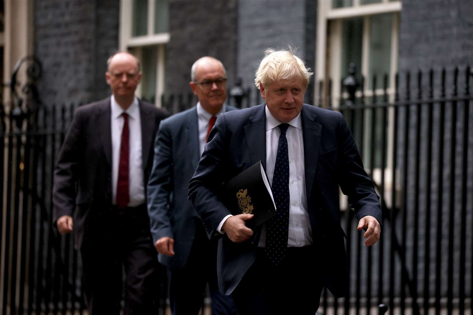 Sir Chris Whitty, Sir Patrick Vallance and then prime minister Boris Johnson (Dan Kitwood/PA)