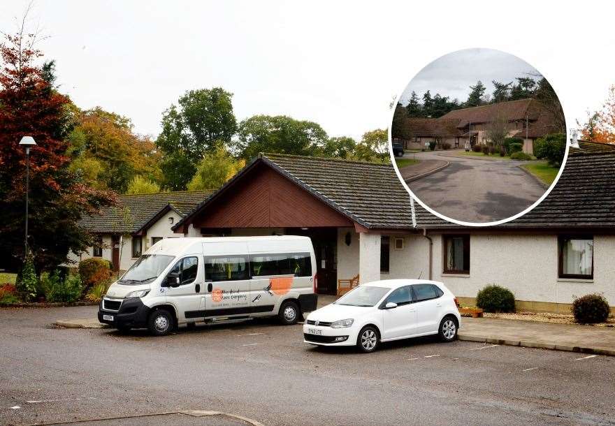 HC-One's Cradlehall Care Home in Inverness is up for sale, and the company's Castle Gardens Care Home in Invergordon (inset) is set to close.