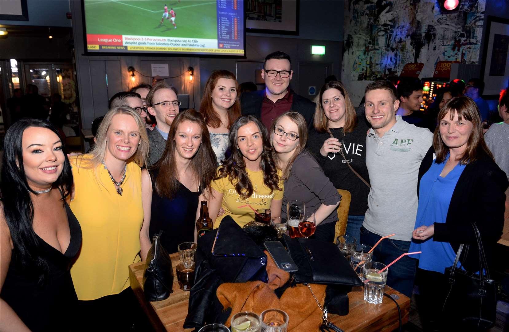 Bethany MacLean(centre,yellow) on her leaving party from Specsavers. Picture: Gary Anthony.