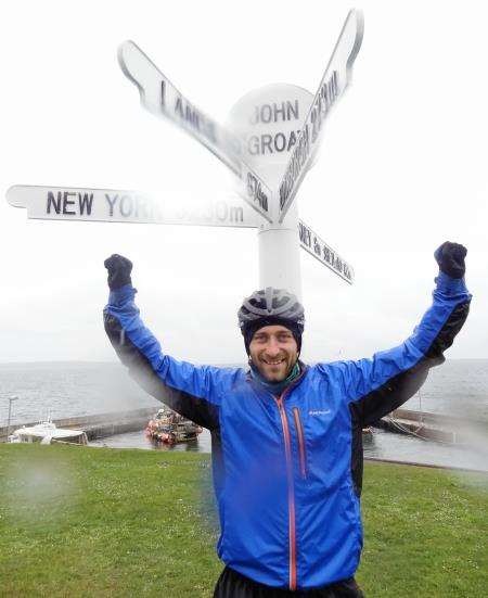 A soggy day to finish the tour at John O'Groats.