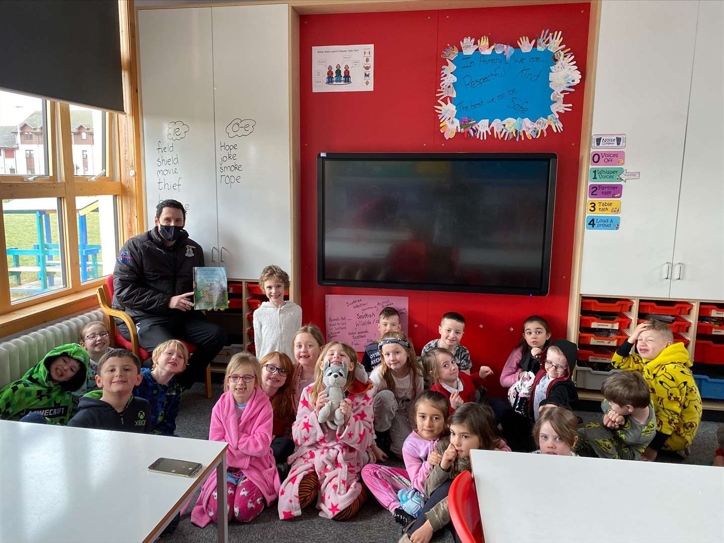 Pupils in Class with their favourite books.