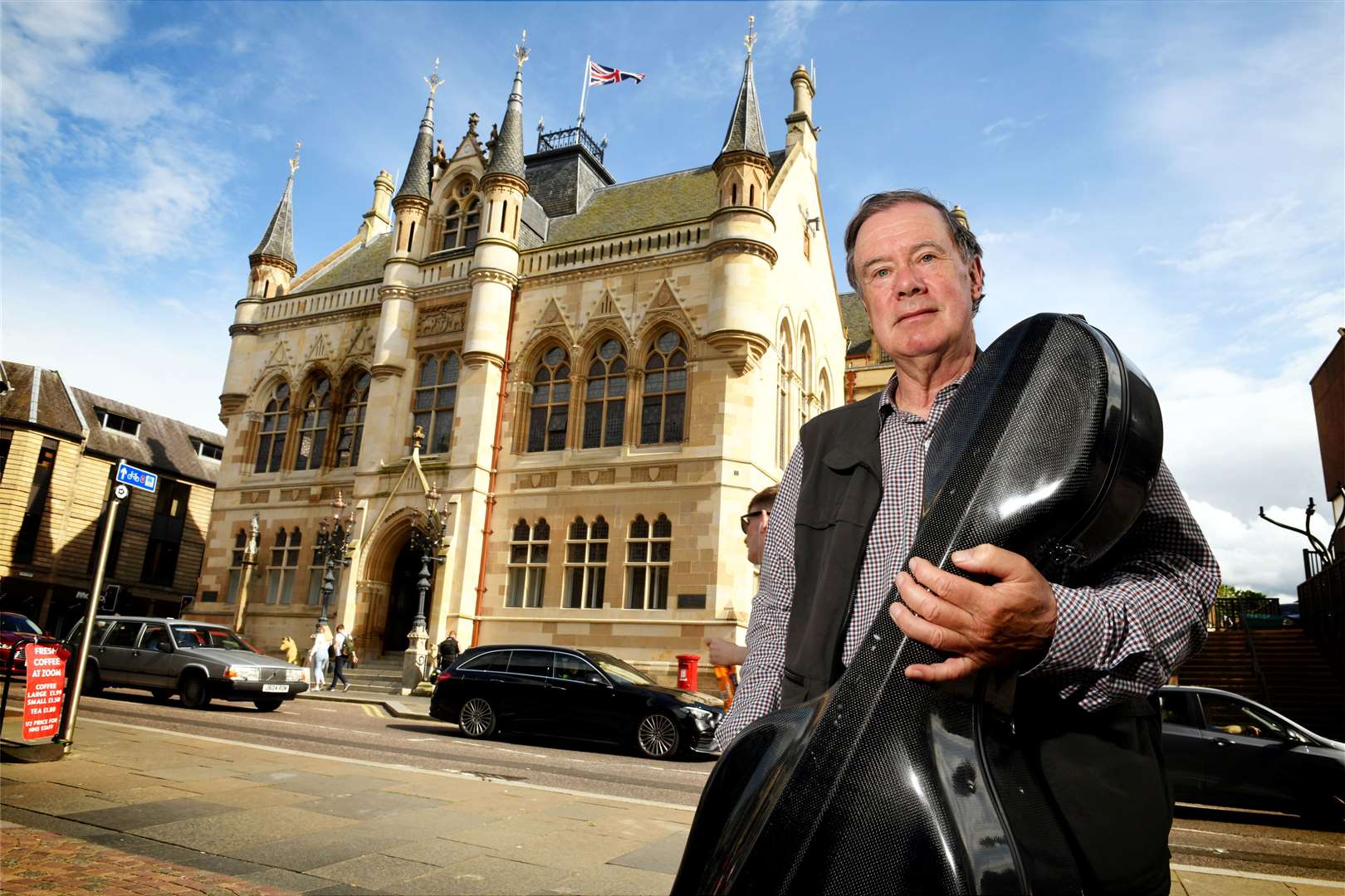 Gordon Adam outside Inverness Town House. Picture: James Mackenzie