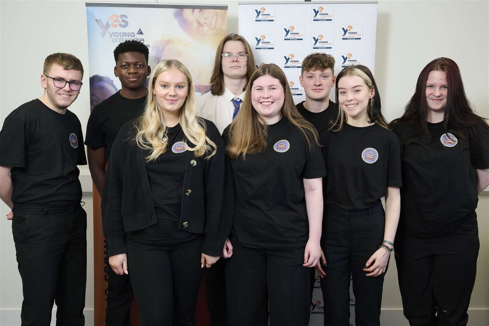 Inverness Royal Academy. Back from left: Ryan Fleming, Valentine Jude-Eze, Aidan Oliver, Lucas Adamiec. Front from left: Sadie Traill, Mollie MacBride, Millie Young, Holly McPherson.