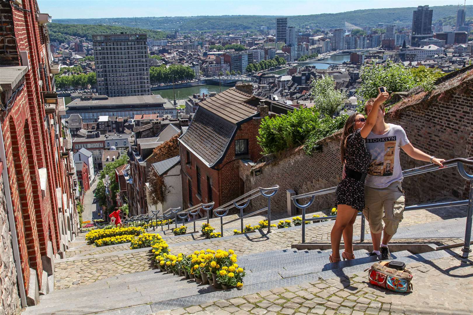 A total of 374 steps lead up the Montagne de Bueren in Liège. Photo: P Fagnoul-Liege