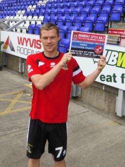 Billy Mckay helps to promote ICT's forthcoming home friendly against Fleetwood Town.