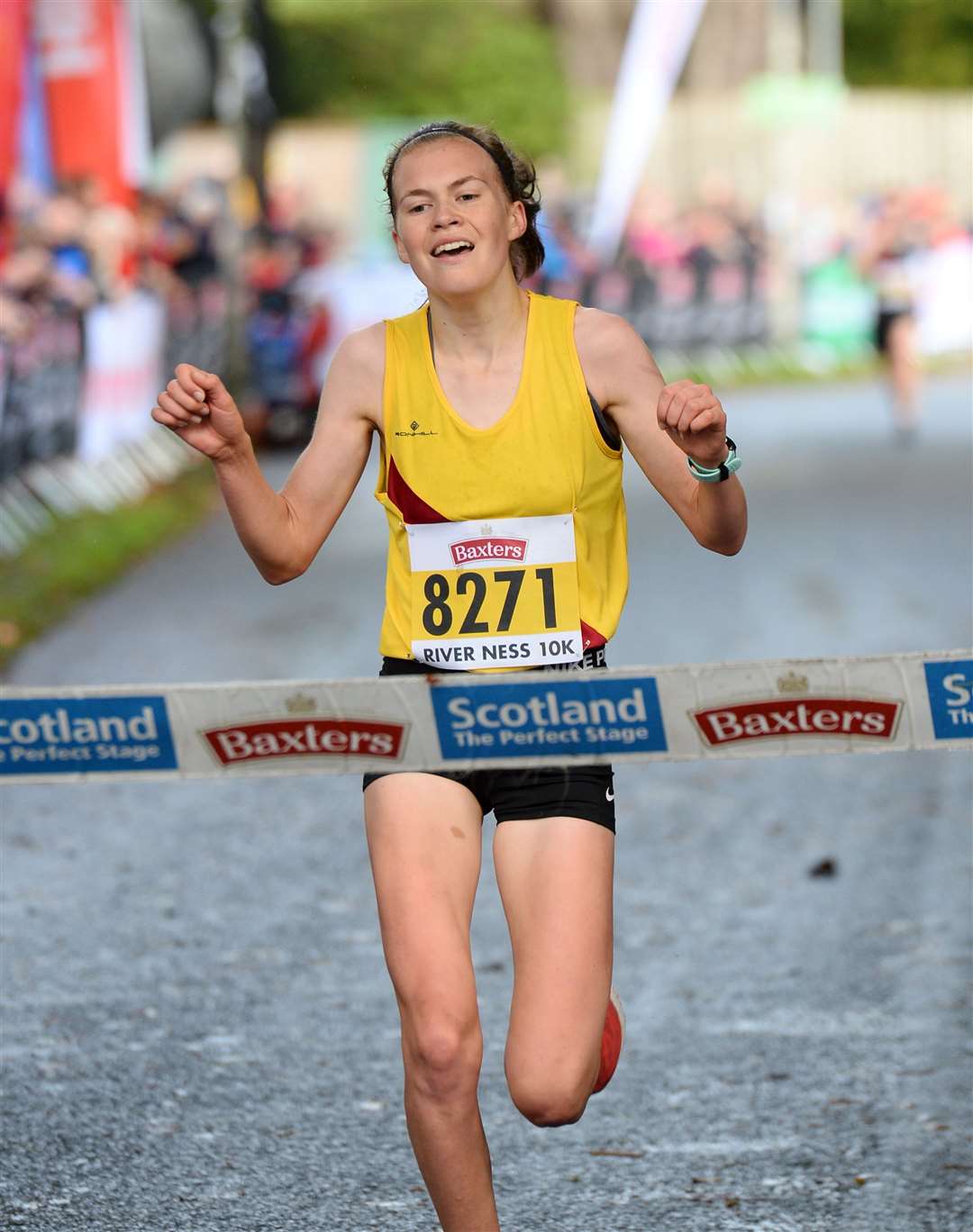 Inverness Harriers runner Megan Keith wins the women's 10k...Picture: Gary Anthony