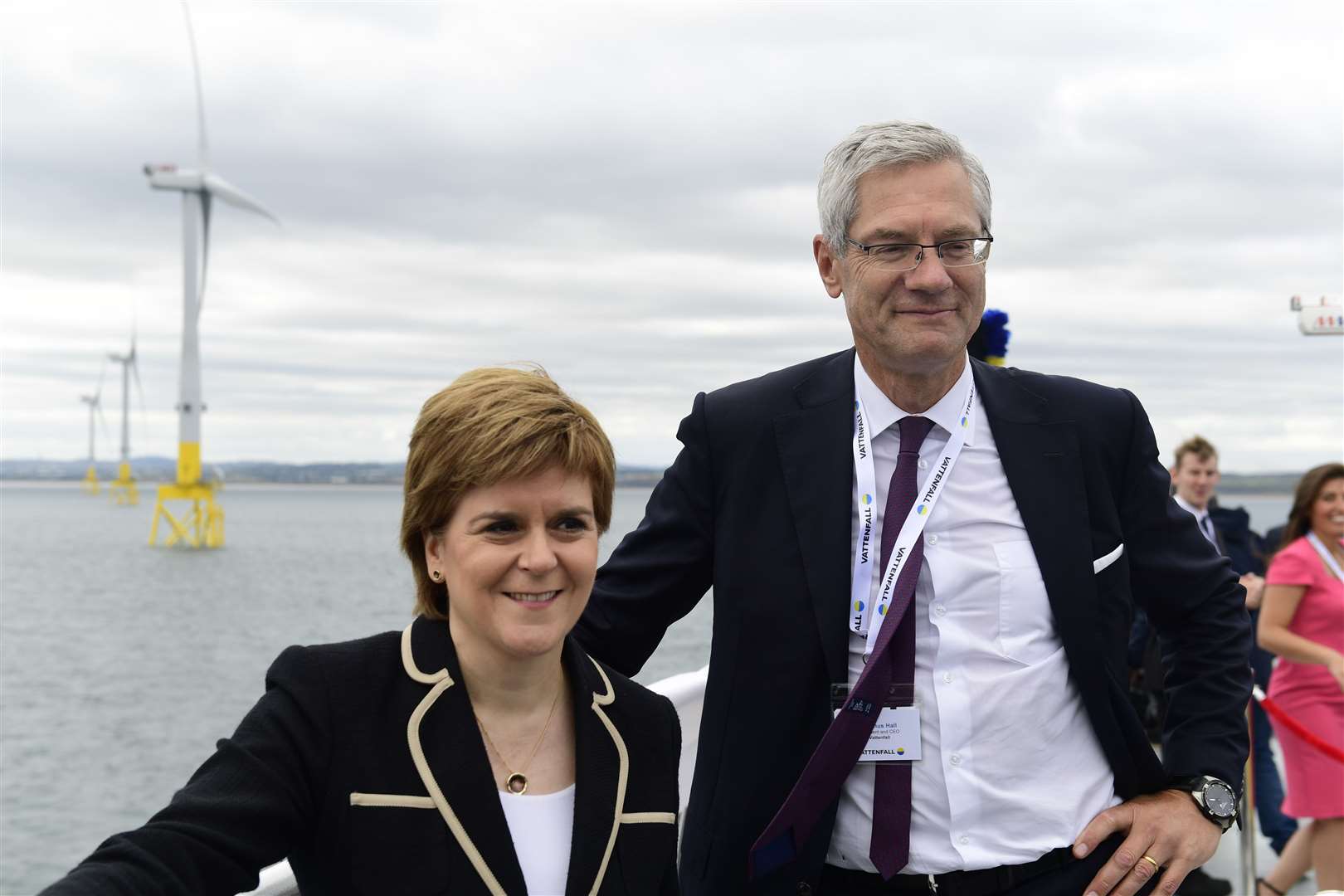 Nicola Sturgeon at the official opening of the European Offshore Wind Deployment Centre in Aberdeen Bay.