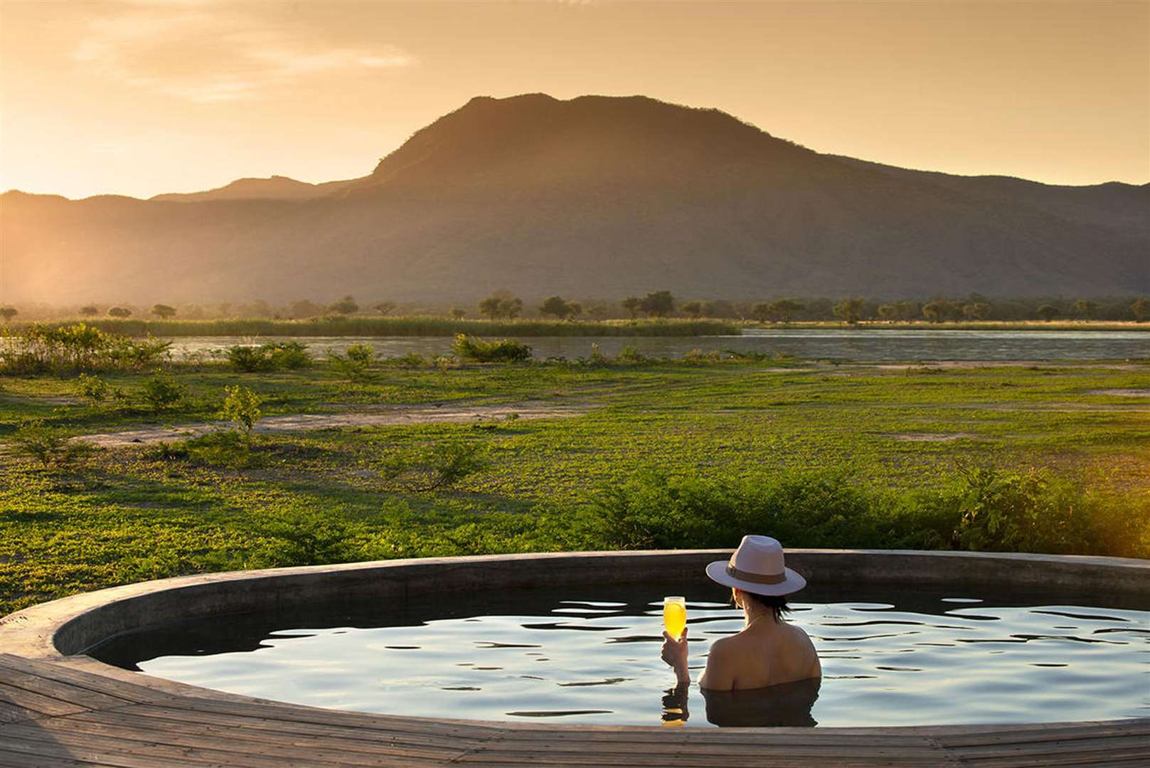 A plunge pool at the new Nyamatusi camp. Picture: PA Photo/African Bush Camps