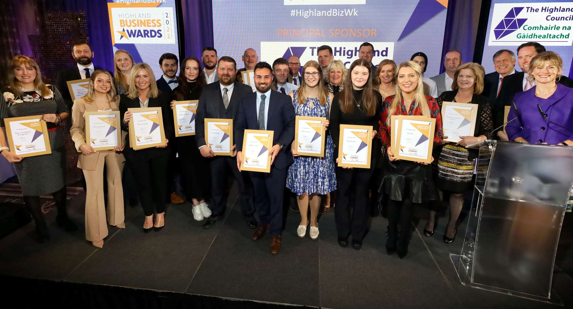 Highland Business Award finalists receive their certificates. Pictures: James Mackenzie
