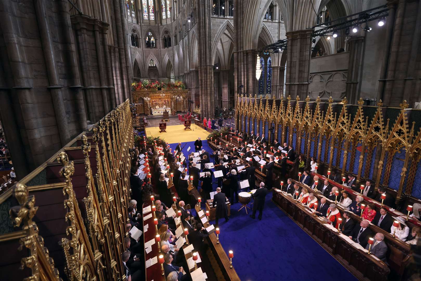 Guests have taken their seats at Westminster Abbey (Richard Pohle/The Times/PA)