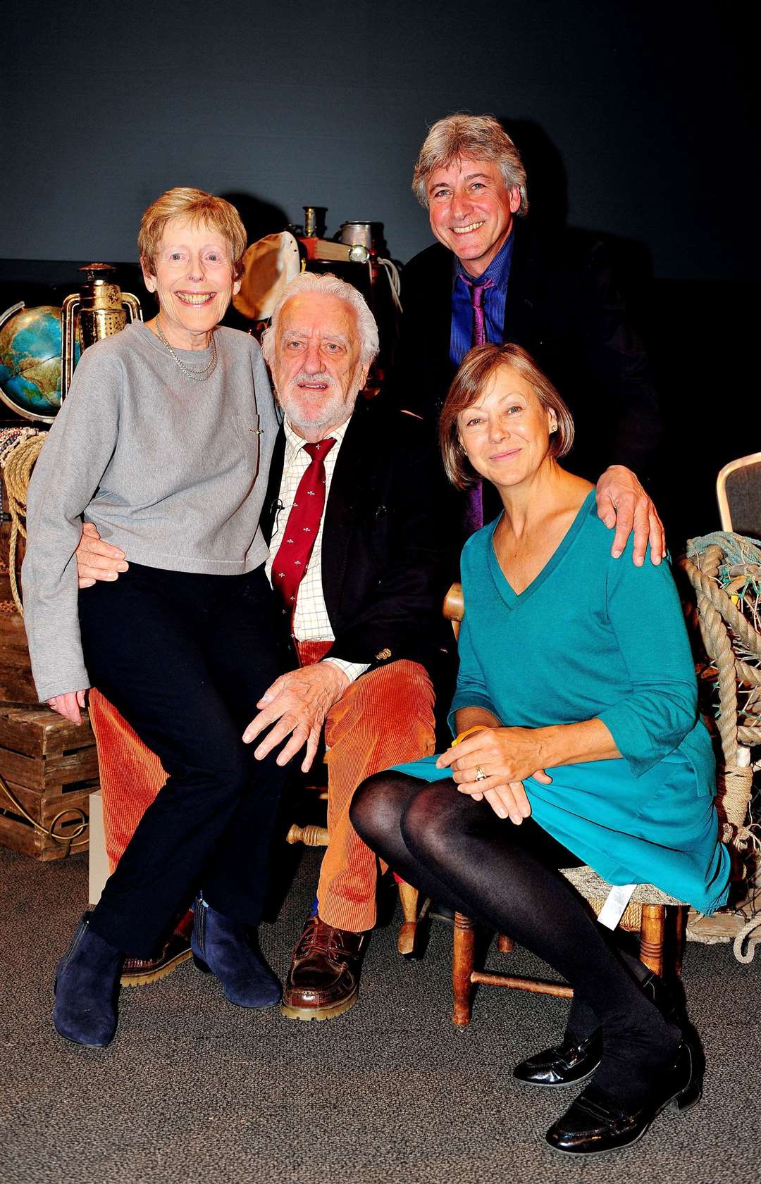 Bernard Cribbins (centre), with fellow cast members of The Railway Children (left to right) Deddie Davies, Gary Warren and Jenny Agutter, after he received the J M Barrie Award for a lifetime of unforgettable work for children on stage, film, television and record (Nicholas T Ansell/PA)