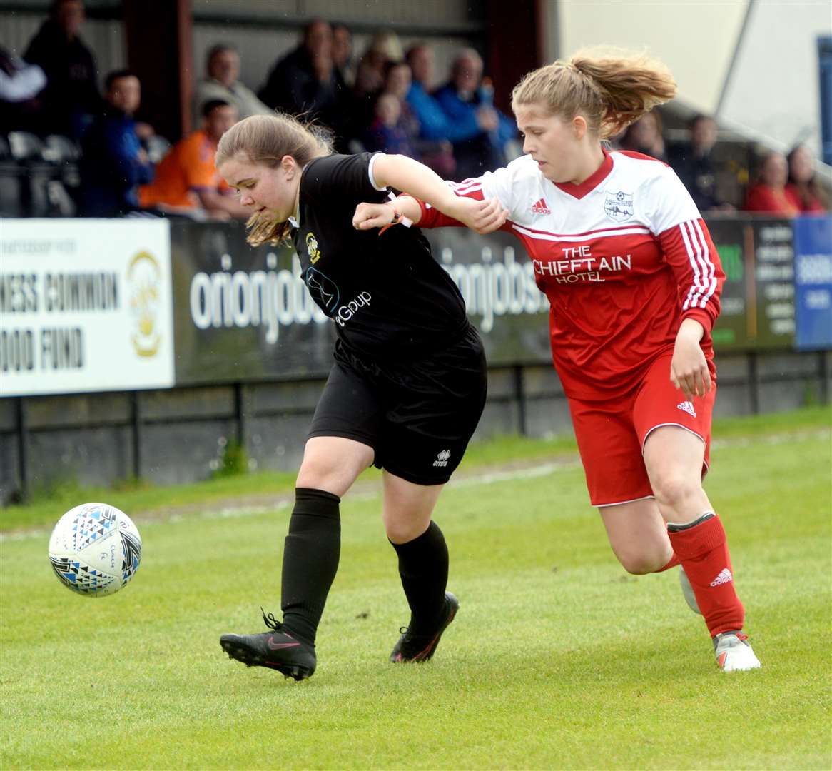 Betty Ross scored a hat trick in the 4-2 victory. Picture Gair Fraser