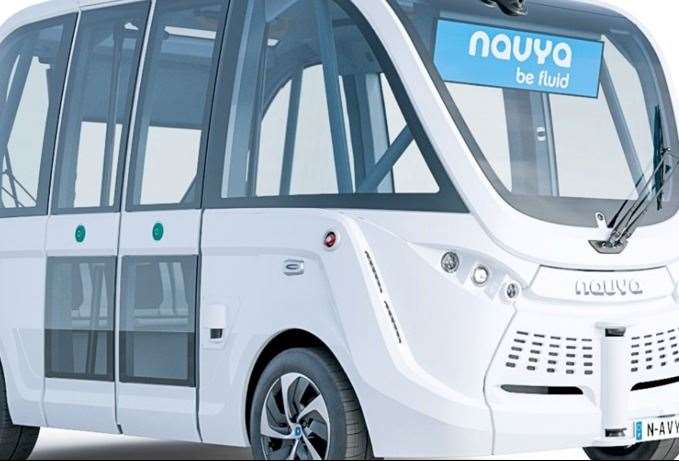 An image of the driverless bus.