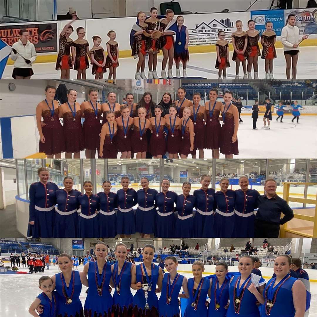 Highland Synchronised Skating's competitors at the top event in Dumfries.