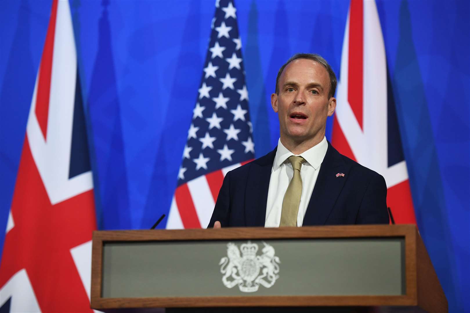 Foreign Secretary Dominic Raab has recently increased pressure on China over Xinjiang (Chris J Ratcliffe/PA)