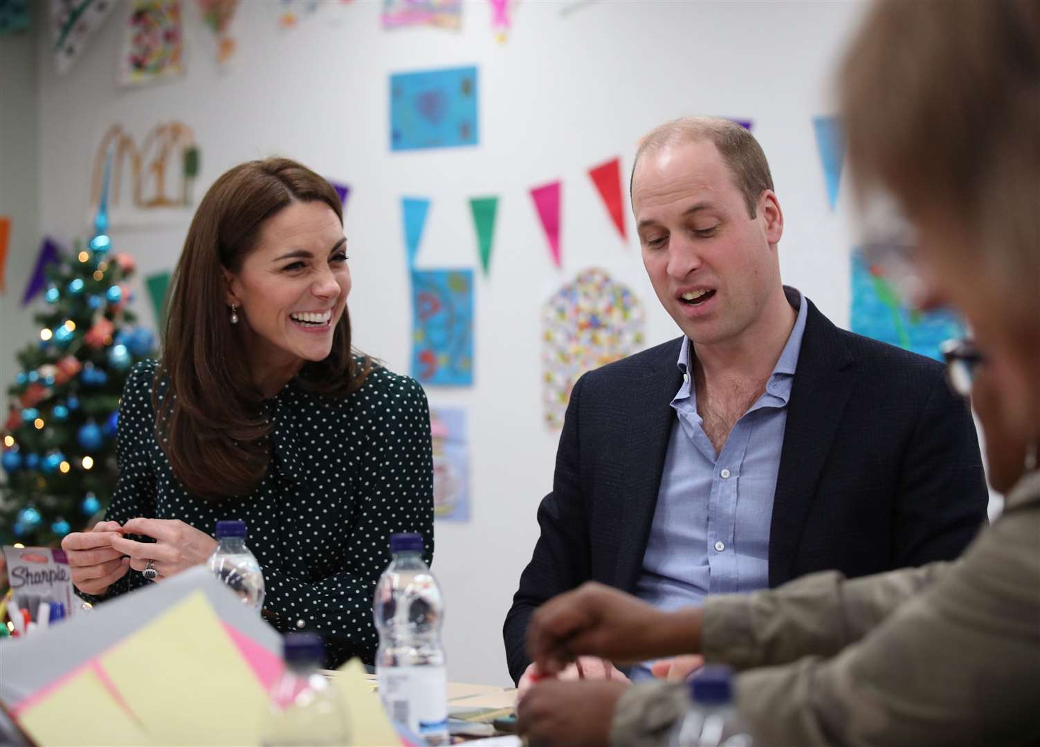 William and Kate joined clients of the homeless charity The Passage for an arts and craft session in December 2018 (Yui Mok/PA)