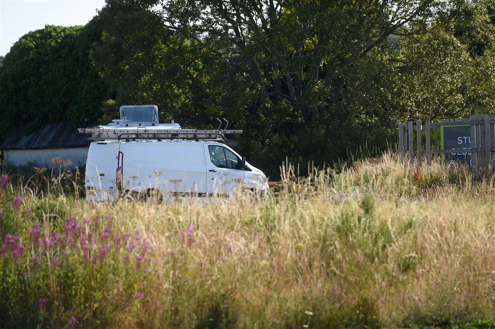 Travellers camped near Culloden roundabout.