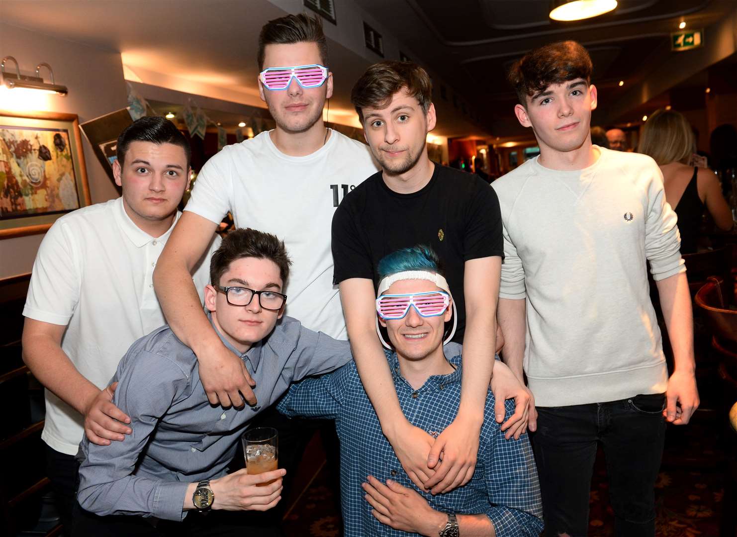 Cityseen. Blair Leathen (centre,front ) on his stag party. Picture: Gary Anthony.