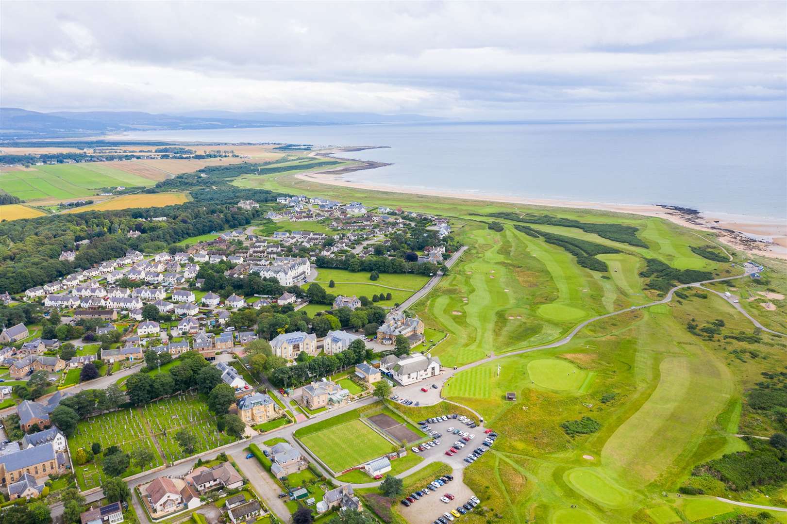 An aerial view of Dornoch. Picture: PA Photo/Adam Lynk