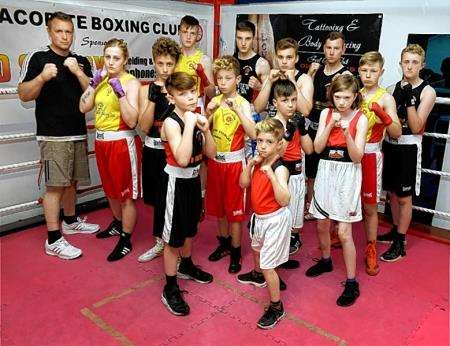 Coaches and athletes from Jacobite Boxing Club in Nairn who could be performing in their home town soon.