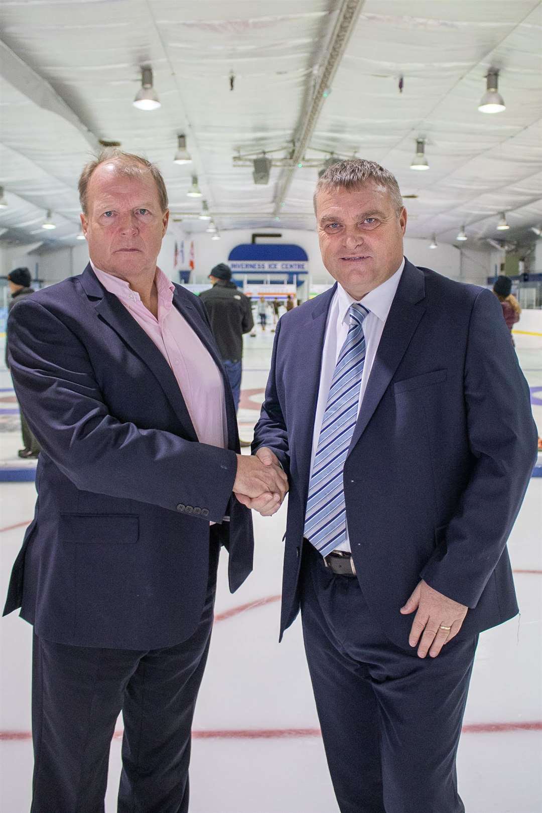 Inverness Ice Centre chairman Michael Green and CEO Gordon Barron.