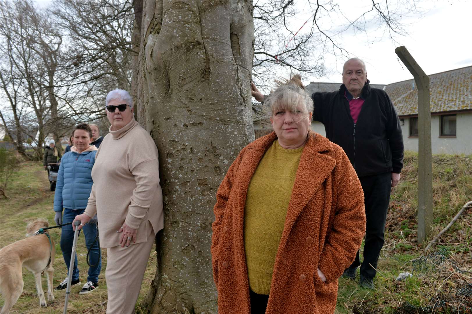 Denise Stewart-Thomson (centre) was a leading opponent of the plans when they were first announced, threatening local trees.