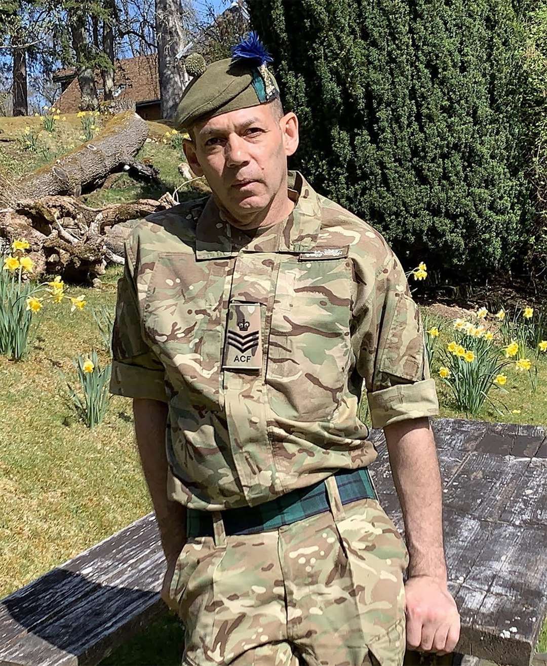 Tony Brown at Forces Manor, the new military R&R base in Kincraig: "When we saw it we thought it might be a cadet wearing camouflage! It was quite a surprise."