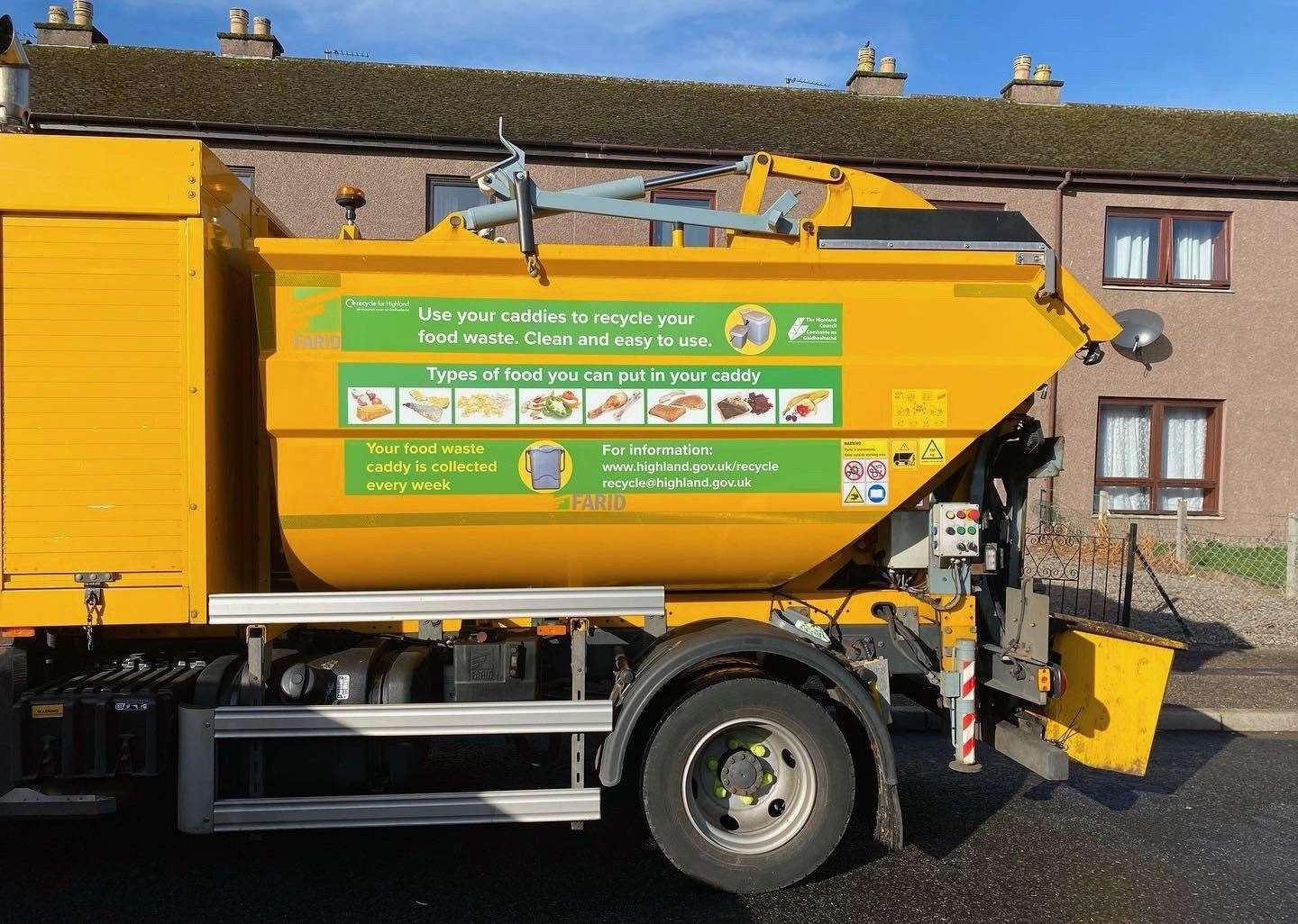 Highland Council food waste lorry.