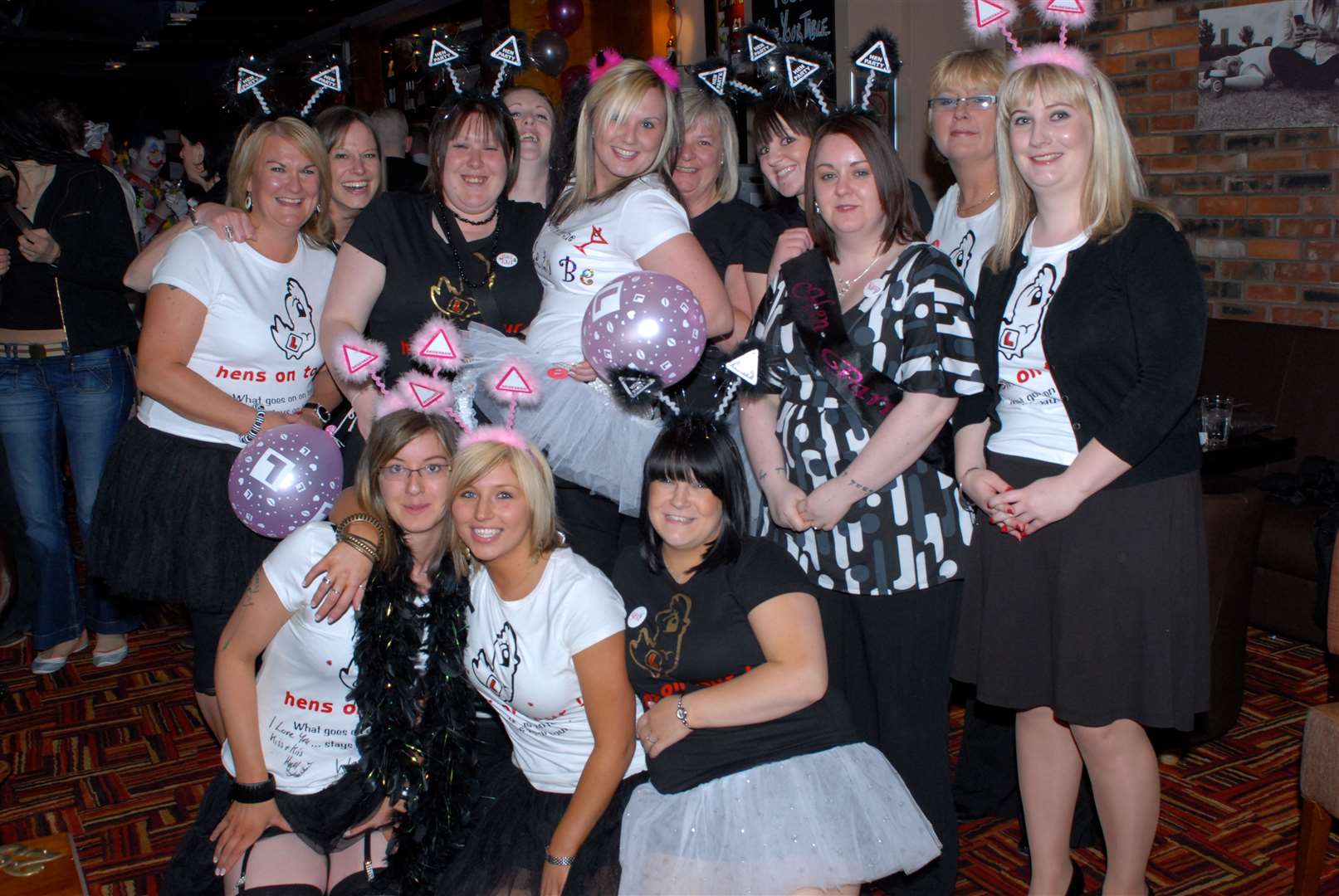 Hen night for Charlene Bell (centre back) with family and friends at Auctioneers. Charlene will be going down the aisle with Craig Fraser. Picture by Gary Anthony.