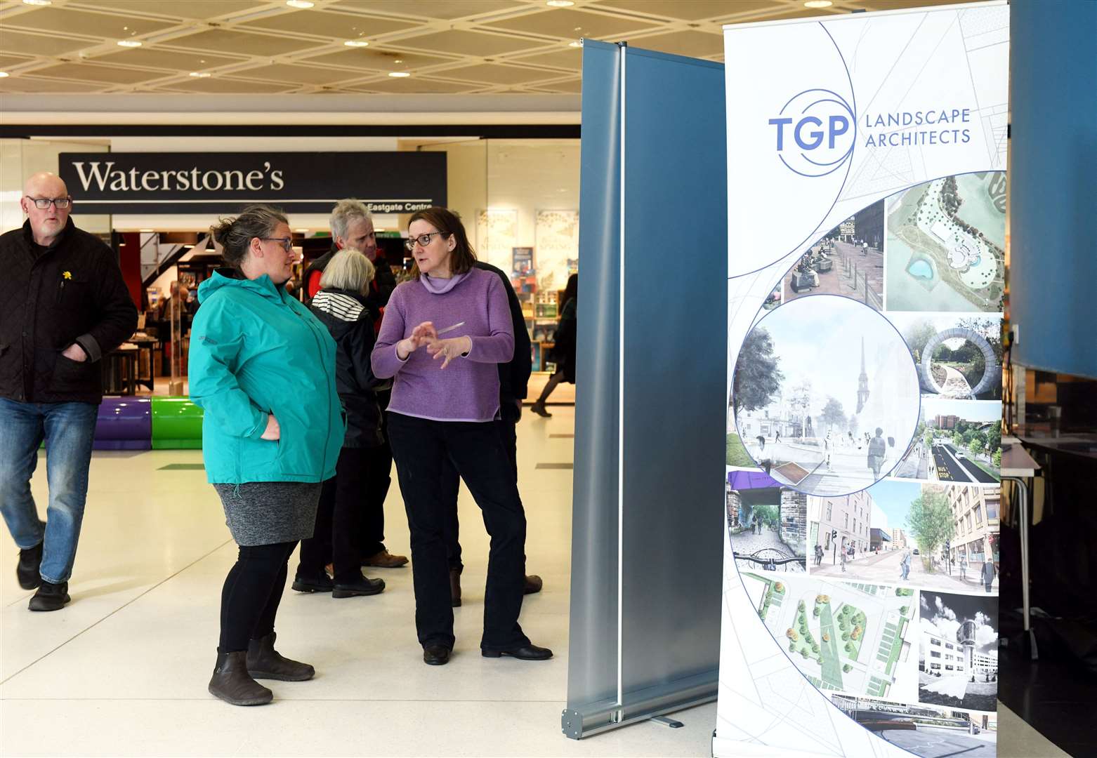 People take a look at the exhibition in the Eastgate Shopping Centre, Inverness. Picture: James Mackenzie.