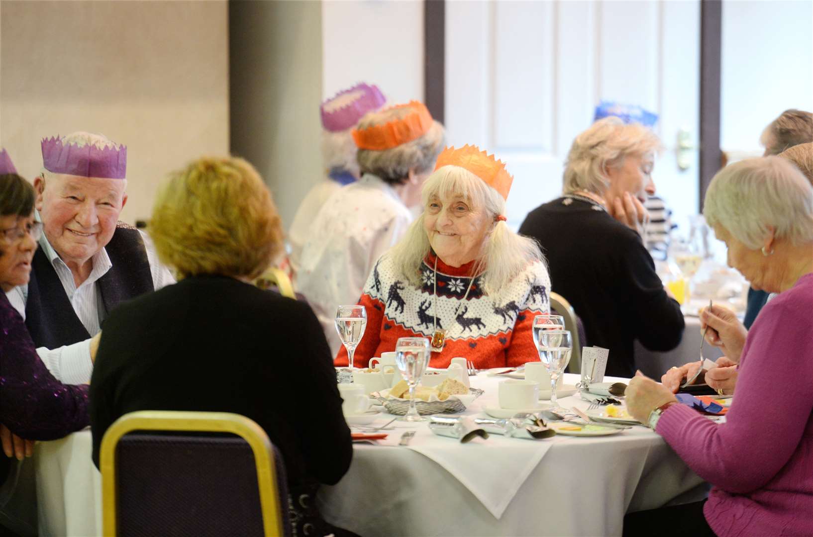 Westhill Senior Citizens group Christmas lunch at the Craigmonie Hotel. Picture: Gary Anthony.