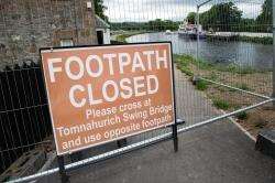 Signs have advised pedestrians of the closure.