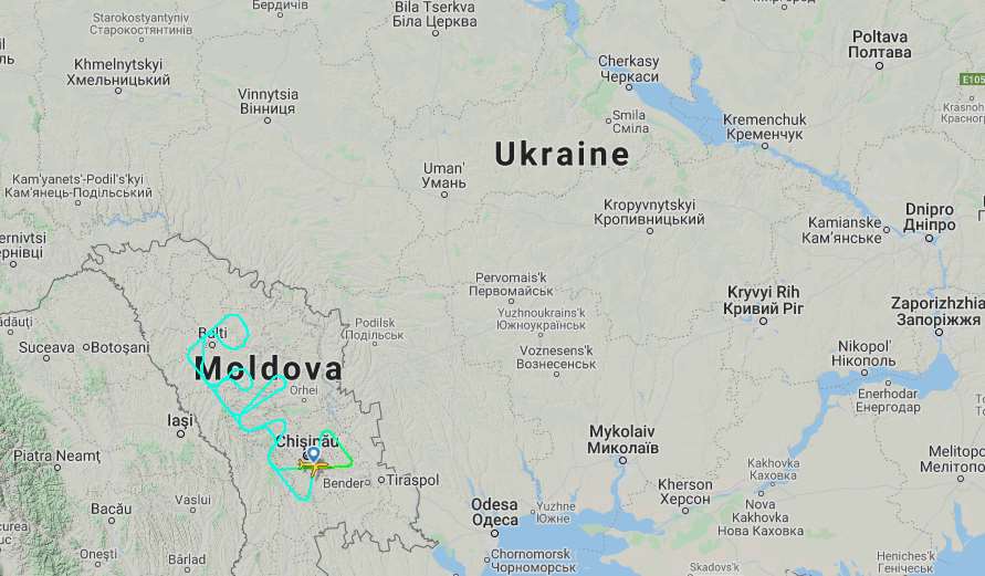 At times, the flight was just 25 miles from the border with Ukraine (Flightradar24.com/PA)