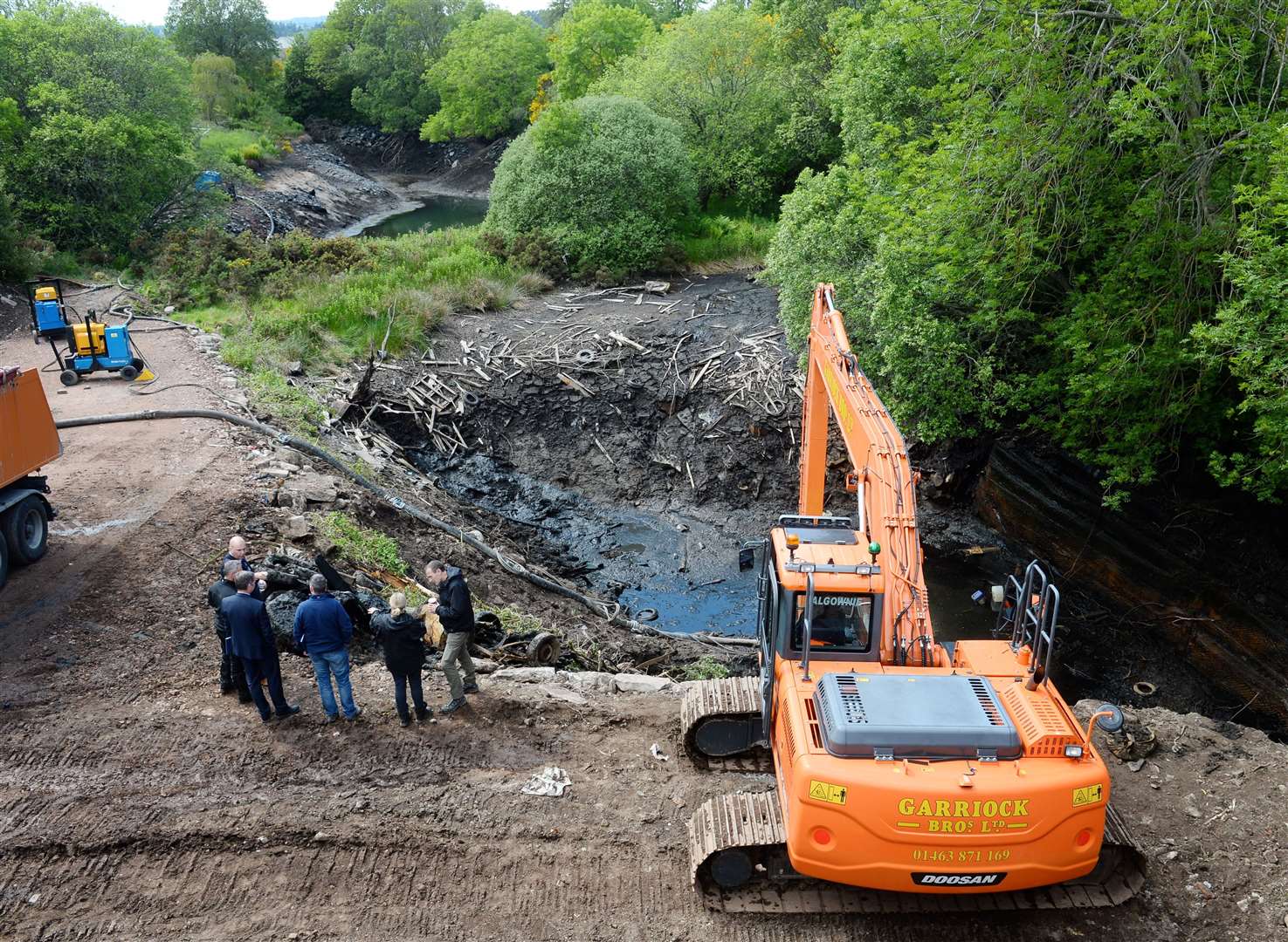Police have drained Leanach Quarry near Inverness.