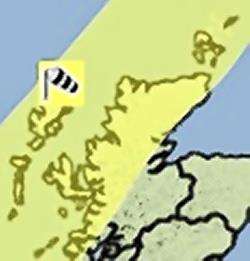 The yellow weather warning comes into force at 9am.
