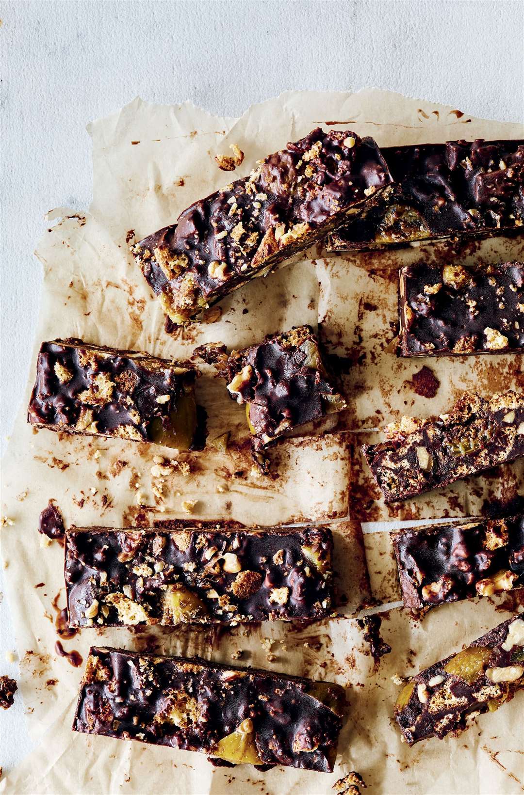 Lola Milne's rocky road with figs and walnuts from the cookbook Take One Tin. Picture: Lizzie Mayson/PA