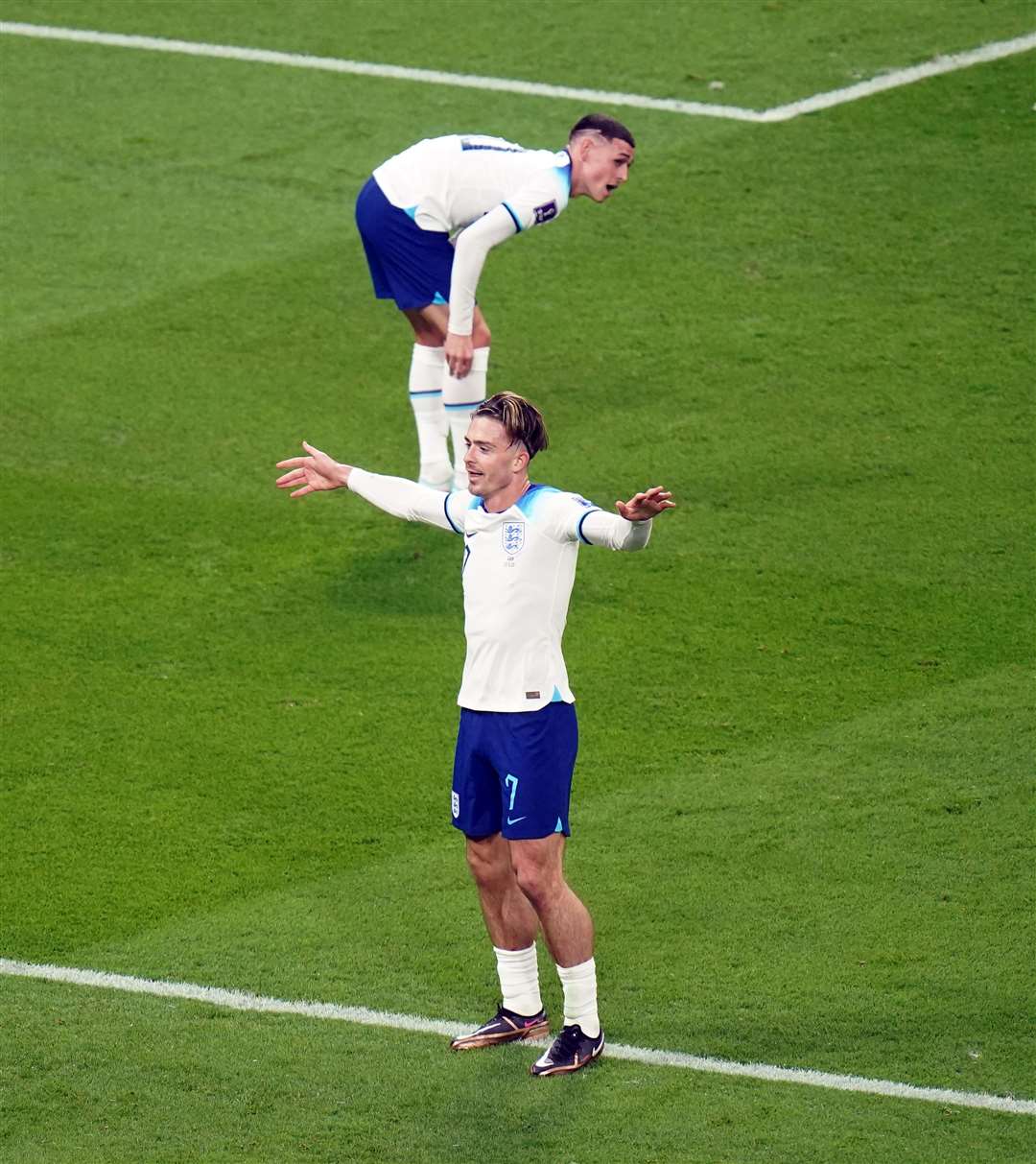 Grealish honoured 11-year-old Finlay with his celebration against Iran in the World Cup (Adam Davy/PA)