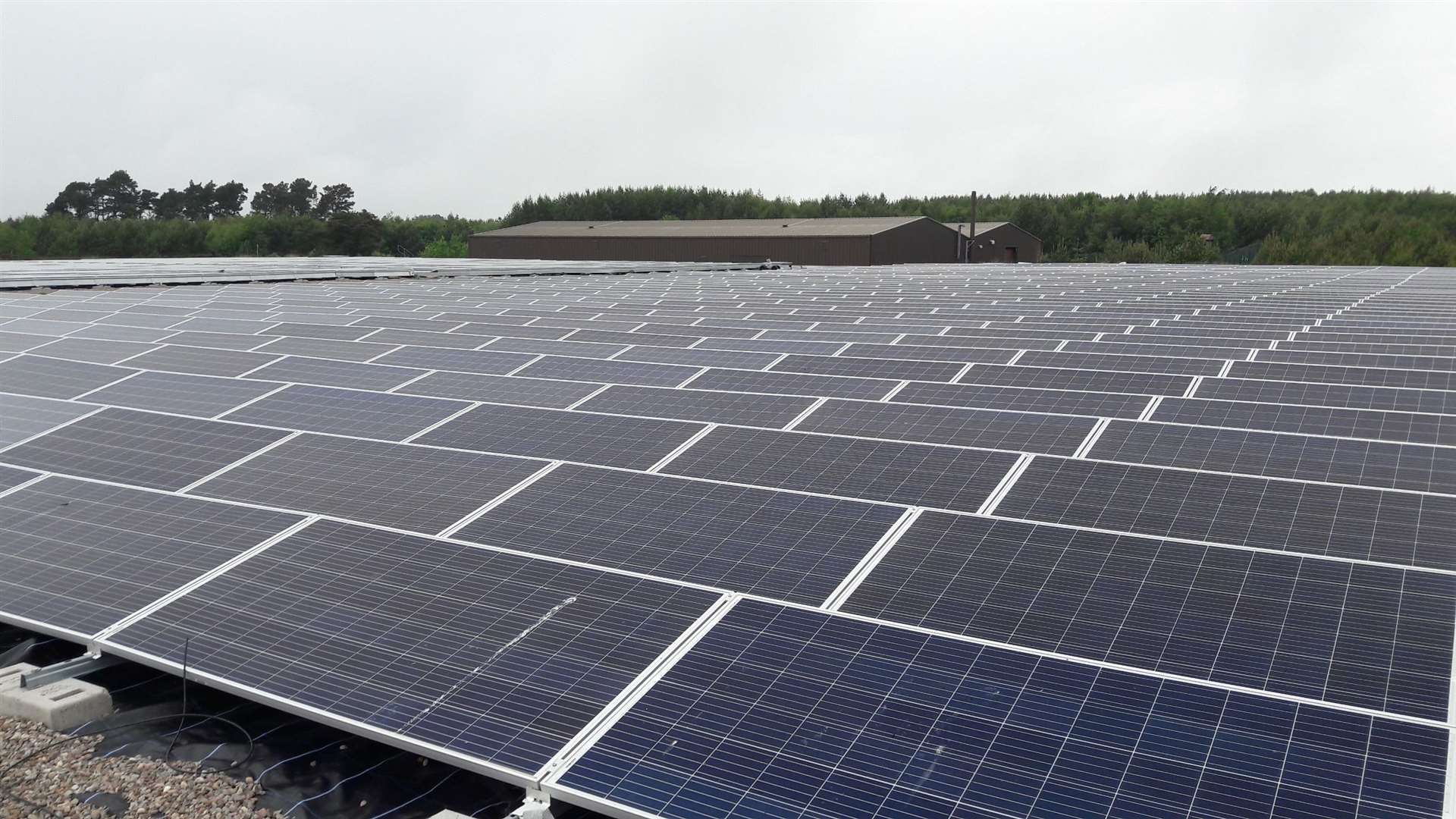 Solar panels at Loch Ashie.