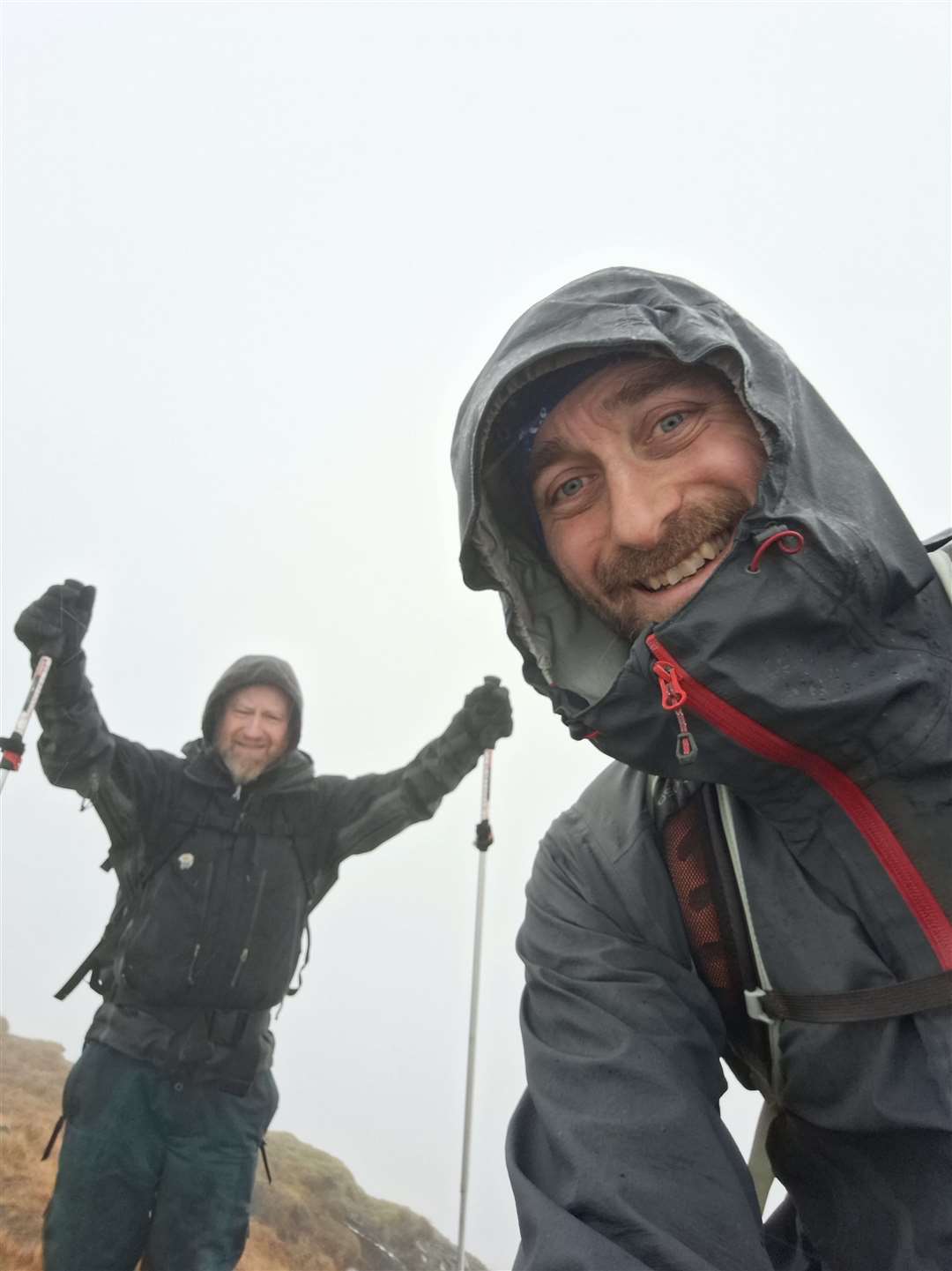Allan and John at the top of Bidein a’ Choire Sheasgaich.