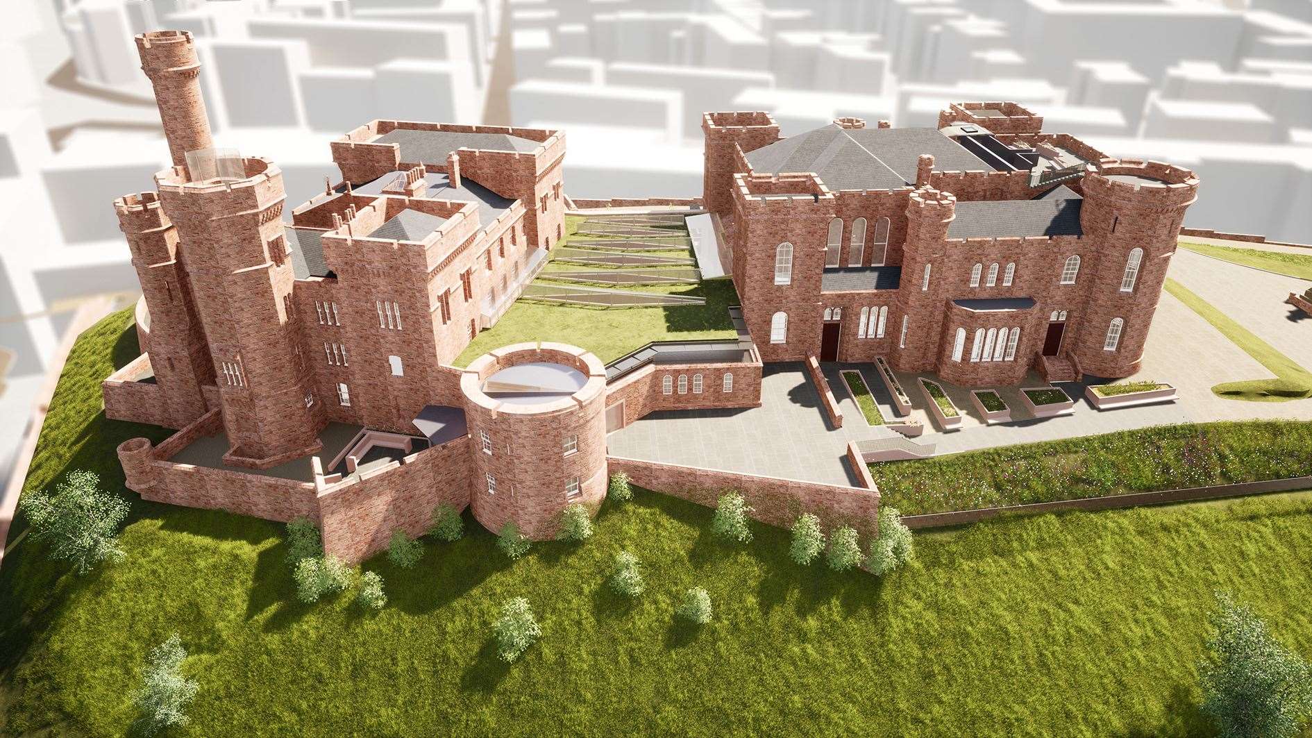 An artist’s impression of how Inverness Castle will look following the transformation.