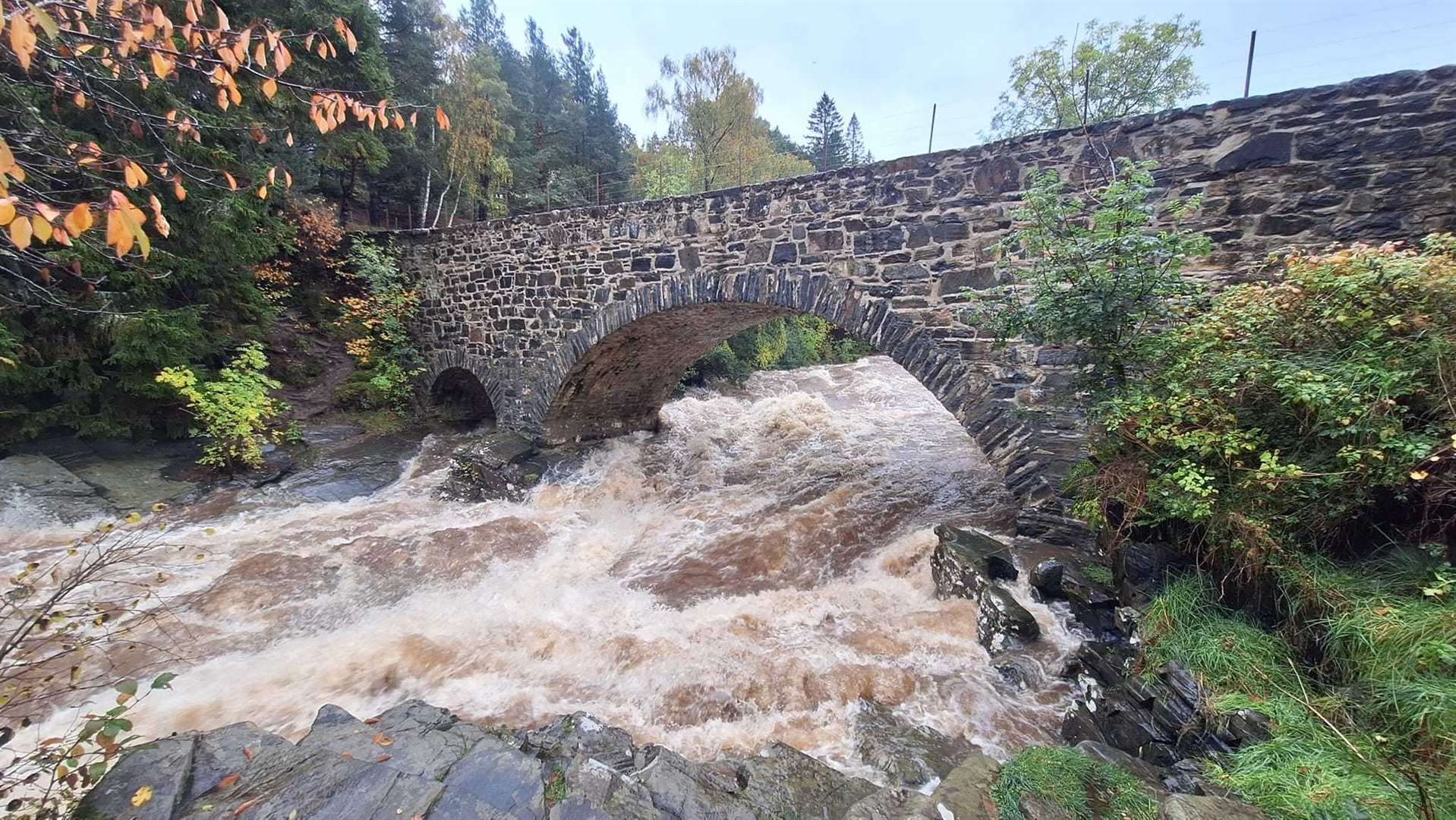 Feshiebridge hasn't seen a spate like this for some years. Picture Duncan Macdonald