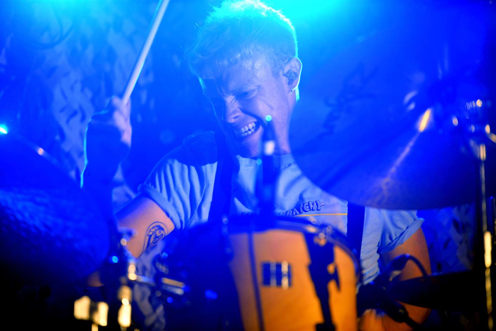 The Joshua Hotel's drummer Josh Gilbert on the Seedlings stage at Belladrum, 2022. Picture: James Mackenzie
